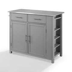 Crosley Savannah 42 Inch Stainless Steel Top Full-Size Kitchen Island/Cart - CF3029SS