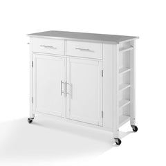 Crosley Savannah 42 Inch Stainless Steel Top Full-Size Kitchen Island/Cart - CF3029SS