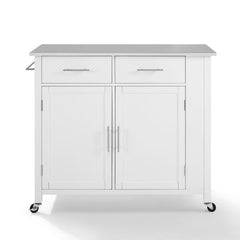 Crosley Savannah 42 Inch Stainless Steel Top Full-Size Kitchen Island/Cart - CF3029SS
