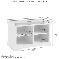 Crosley Anderson 28 Inch Storage Bench - CF6031