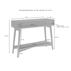 Crosley Landon 42 Inch Console Table Acorn - CF6119-AC