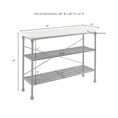 Crosley Madeleine 48 Inch Console - CF6130-MB