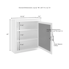 Crosley Tara Mirrored Wall Cabinet - CF7010