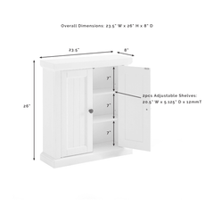 Crosley Seaside 23.50 Inch Wall Cabinet - CF7020-WH