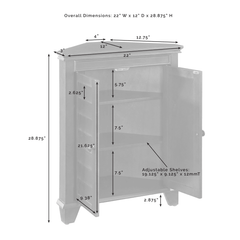 Crosley Lydia 22 Inch Corner Cabinet - CF7021