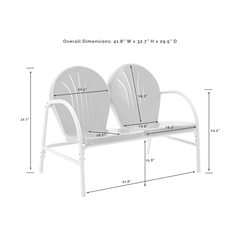 Crosley Griffith Outdoor Metal Loveseat - CO1002A