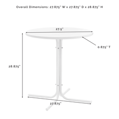 Crosley Griffith Outdoor Metal Bistro Table - CO1014-WH