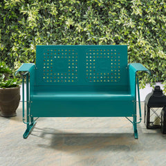 Crosley Bates 48 3/4 Inch Outdoor Metal Loveseat Glider - CO1024