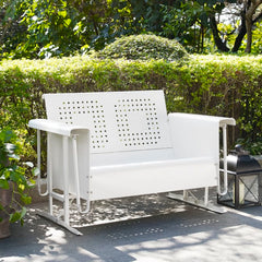 Crosley Bates 48 3/4 Inch Outdoor Metal Loveseat Glider - CO1024