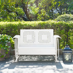 Crosley Bates 48 3/4 Inch Outdoor Metal Loveseat Glider - CO1024