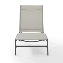 Crosley Weaver Outdoor Sling Chaise Lounge Light-Gray - CO6310MB-LG