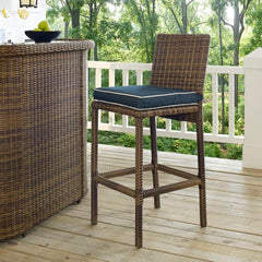 Crosley Bradenton 17.63 Inch 2pc Outdoor Wicker Bar Height Bar Stool Set - CO7134WB