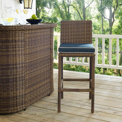 Crosley Bradenton 17.63 Inch 2pc Outdoor Wicker Bar Height Bar Stool Set - CO7134WB