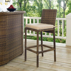 Crosley Bradenton 17.63 Inch 2pc Outdoor Wicker Bar Height Bar Stool Set - CO7134WB