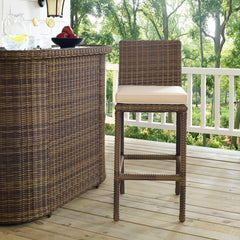 Crosley Bradenton 17.63 Inch 2pc Outdoor Wicker Bar Height Bar Stool Set - CO7134WB