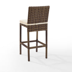 Crosley Bradenton 17.63 Inch 2pc Outdoor Wicker Bar Height Bar Stool Set - CO7134WB