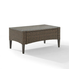 Crosley Rockport Outdoor Wicker Coffee Table Oatmeal - CO7162-LB