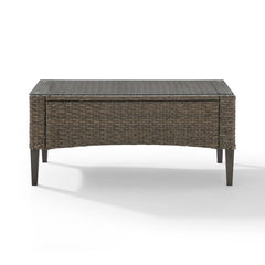 Crosley Rockport Outdoor Wicker Coffee Table Oatmeal - CO7162-LB