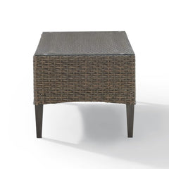 Crosley Rockport Outdoor Wicker Coffee Table Oatmeal - CO7162-LB