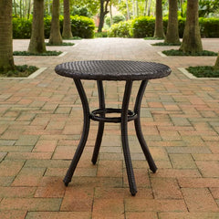 Crosley Palm Harbor 20 Inch Outdoor Wicker Round Side Table - CO7217