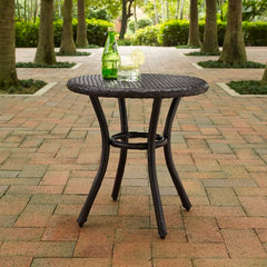 Crosley Palm Harbor 20 Inch Outdoor Wicker Round Side Table - CO7217