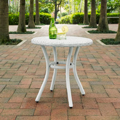 Crosley Palm Harbor 20 Inch Outdoor Wicker Round Side Table - CO7217