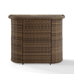 Crosley Bradenton Outdoor Wicker Bar Weathered Brown - CO7221-WB