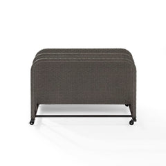 Crosley Palm Harbor 44 Inch Outdoor Wicker Pool Storage Caddy - CO7303