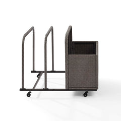 Crosley Palm Harbor 44 Inch Outdoor Wicker Pool Storage Caddy - CO7303