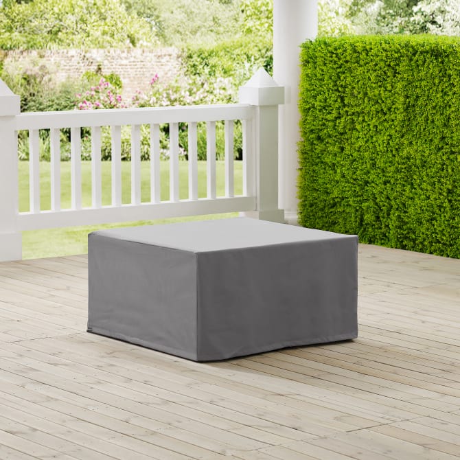 Crosley 33 Inch Outdoor Square Table And Ottoman Furniture Cover - CO7507