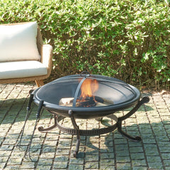 Crosley 35 Inch Ashland Firepit Black - CO9003A-BK