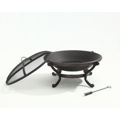 Crosley 35 Inch Ashland Firepit Black - CO9003A-BK