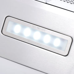 Cosmo 30" Under Cabinet Range Hood with Ducted / Ductless Convertible Duct, Slim Kitchen Stove Vent with, 3 Speed Exhaust Fan, Reusable Filter and LED Lights in Stainless Steel - COS-5MU30