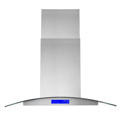 Cosmo 36" 668ICS Series  380 Cubic Feet Per Minute CFM Ductless Island Range Hood in Stainless Steel with Filter Light Included - COS-668ICS900-DL