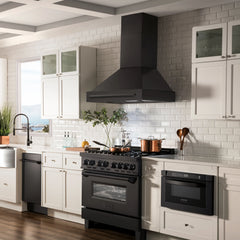 ZLINE Black Stainless Steel Range Hood with Black Stainless Steel Handle (BS655-BS)