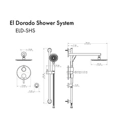ZLINE El Dorado Shower System in Brushed Nickel, ELD-SHS