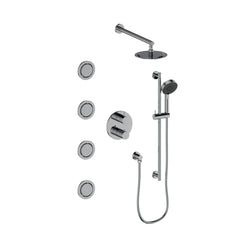 ZLINE Emerald Bay Thermostatic Shower System in Brushed Nickel, EMBY-SHS-T3
