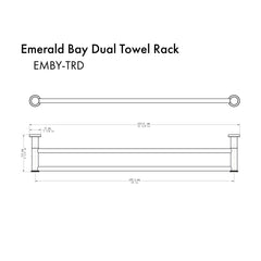 ZLINE Emerald Bay Double Towel Rail - EMBY-TRD