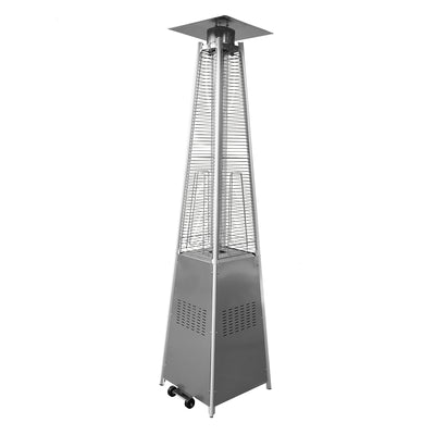 Aleko Outdoor Patio Pyramid Propane Space Heater with Adjustable Thermostat - 40,000 BTU - EPHPSIL-AP