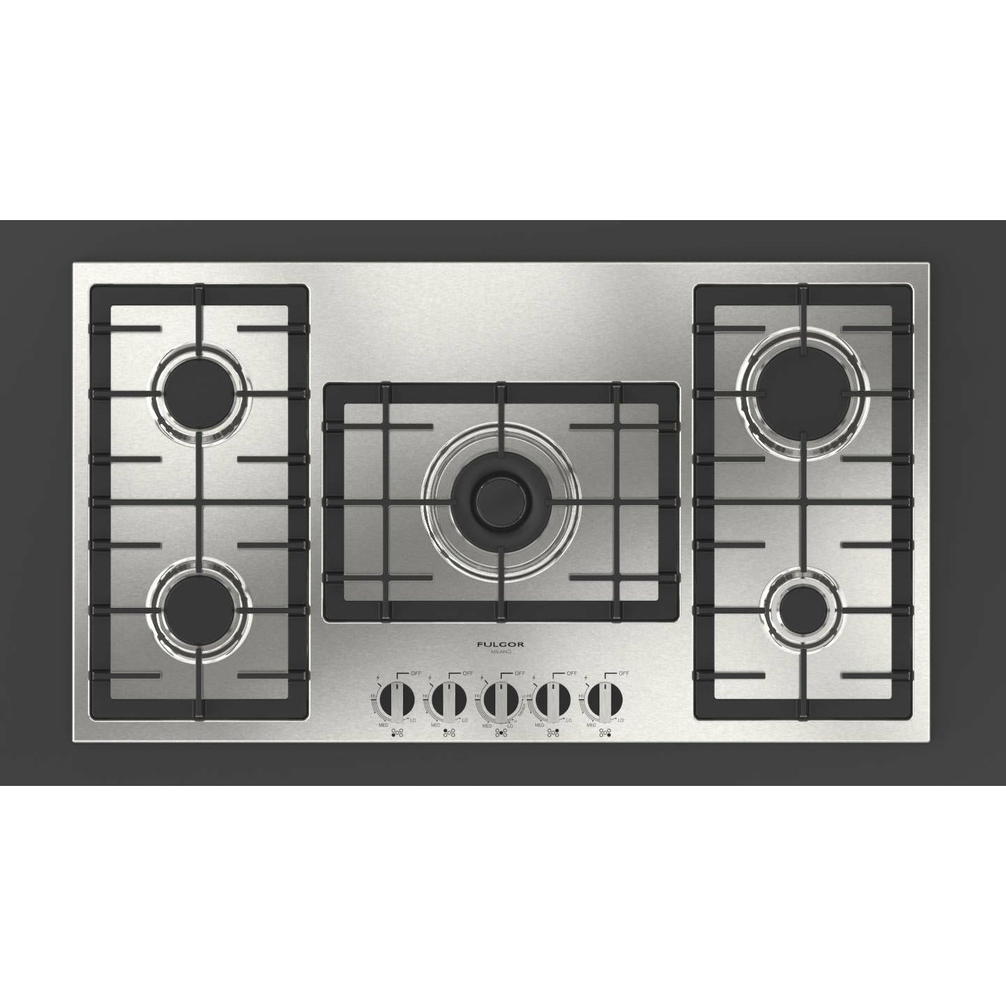 Fulgor Milano 36" Gas Cooktop with 5 European Sealed Burners - F4GK36S1