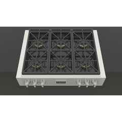 Fulgor Milano 36" Gas Rangetop with 6 Sealed Dual Flame 18,000 BTU Burners, Stainless Steel - F6GRT366S1