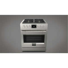 Fulgor Milano 30" Freestanding Dual Fuel Pro Range with 4 18,000-BTU Burners, Stainless Steel - F6PDF304S1