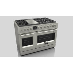 Fulgor Milano Package 48" Dual Fuel Range, 36" French Door Refrigerator, 48" Wall Range Hood and 24" Built-In Dishwasher
