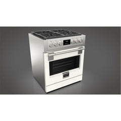 Fulgor Milano 30" Professional All Gas Range with 4 Dual-Flame Burners, 4.4 cu. ft. Capacity w/ Stainless Steel - F6PGR304S2