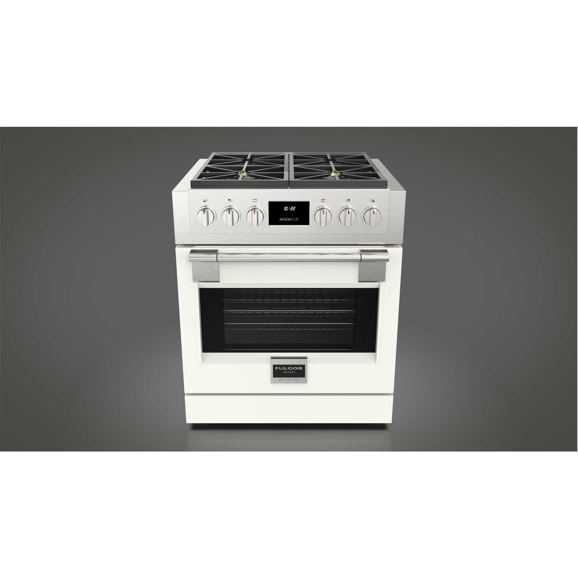 Fulgor Milano 30" Professional All Gas Range with 4 Dual-Flame Burners, 4.4 cu. ft. Capacity w/ Stainless Steel - F6PGR304S2