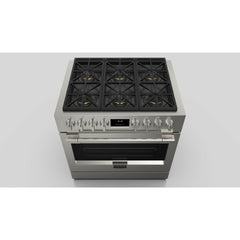 Fulgor Milano 36" Professional Gas Range with 6 Dual-Flame Burners, 5.7 cu. ft. Capacity, Stainless Steel - F6PGR366S2