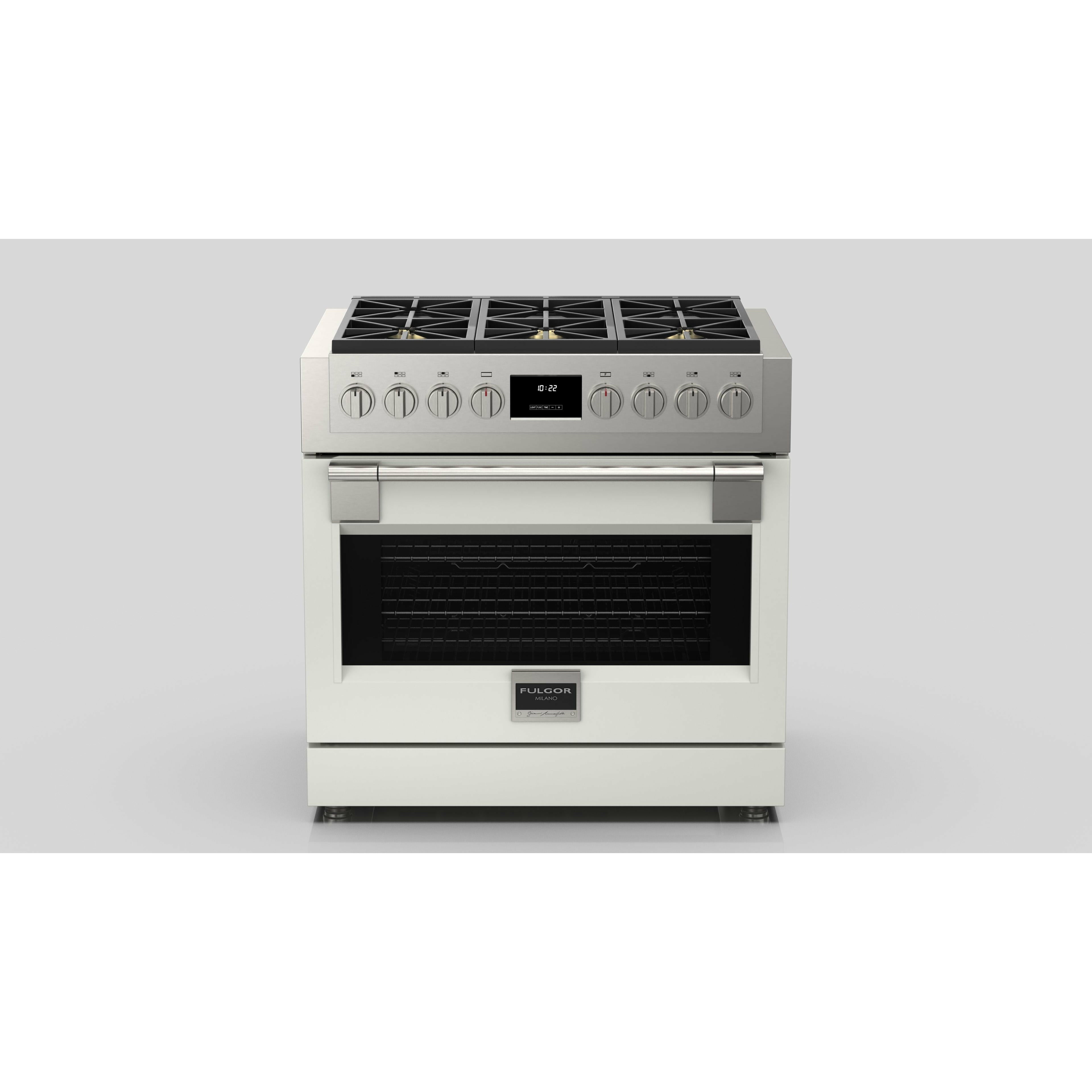 Fulgor Milano 36" Professional Gas Range with 6 Dual-Flame Burners, 5.7 cu. ft. Capacity, Stainless Steel - F6PGR366S2