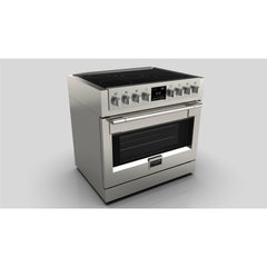 Fulgor Milano Package 36" Induction Pro-Range,  36" French Door Refrigerator, 24" Built-In Dishwasher and  36" Under Cabinet Range Hood