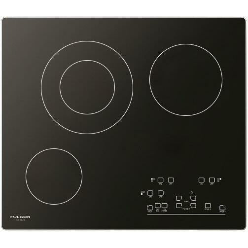 Fulgor Milano 24" Touch Radiant Cooktop, Electric Smoothtop Style Cooktop with 3 Elements - F6RT24S2