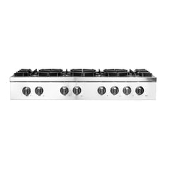 Forno Lseo 48-Inch Gas Range top, 8 Burners, Griddle in Stainless Steel - FCTGS5737-48